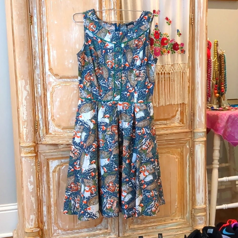 Retrolicious Winter Woodland Creatures Dress
